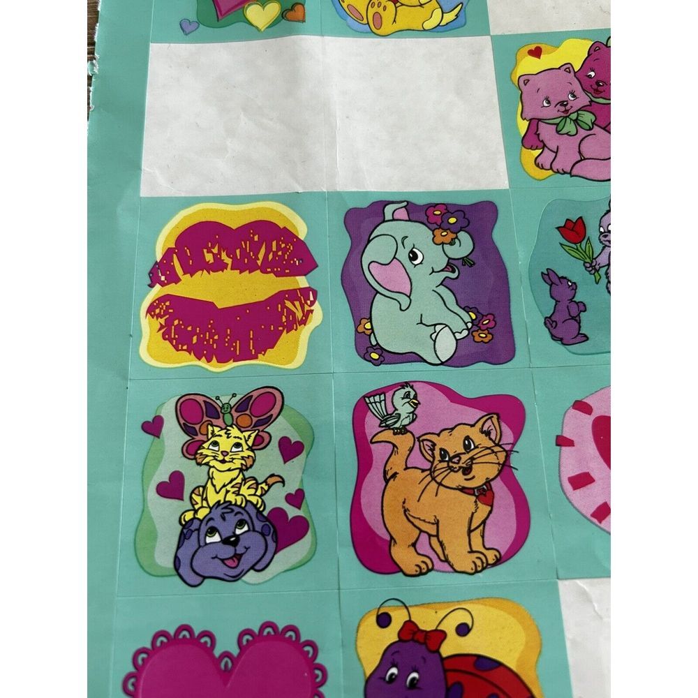 NEW Vintage 80's Hallmark Sticker Sheets‎ - WUZZLES - Rare